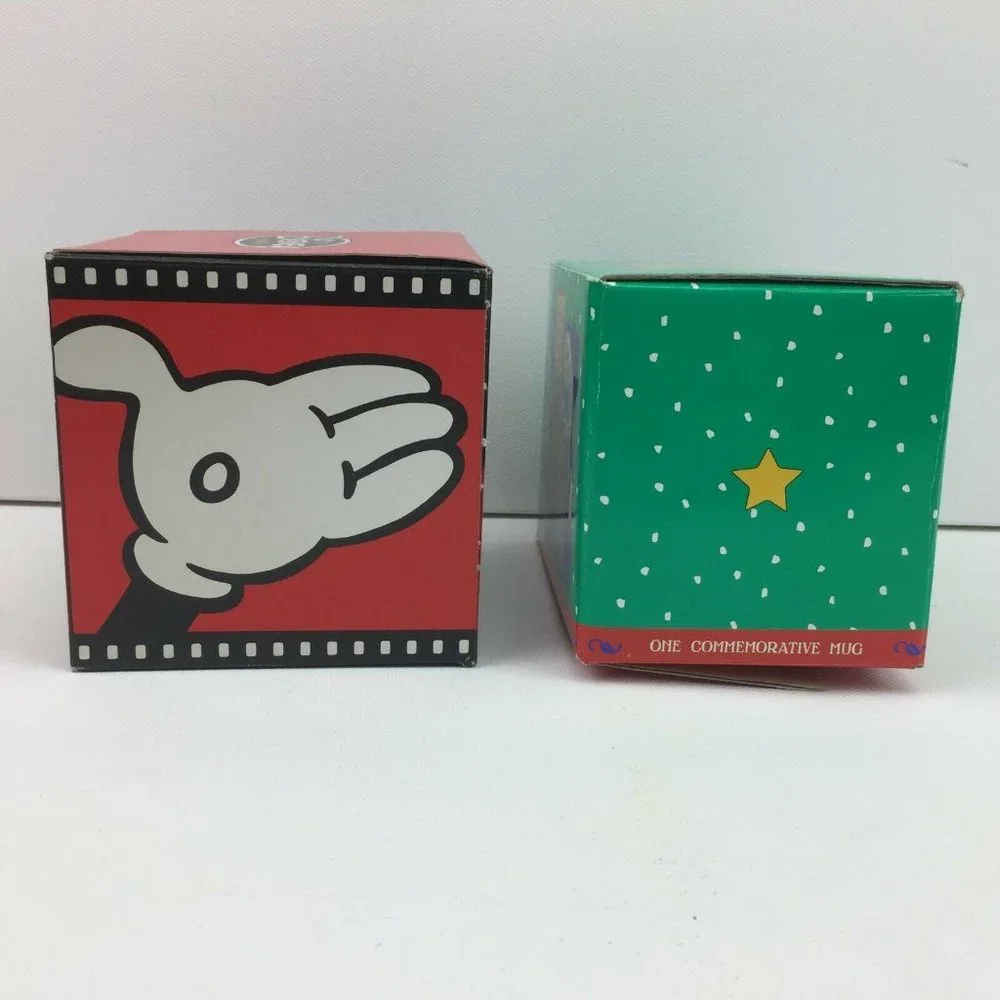 Vintage The Disney Store It's A Small World Holiday 1994 Cube Gift Boxes